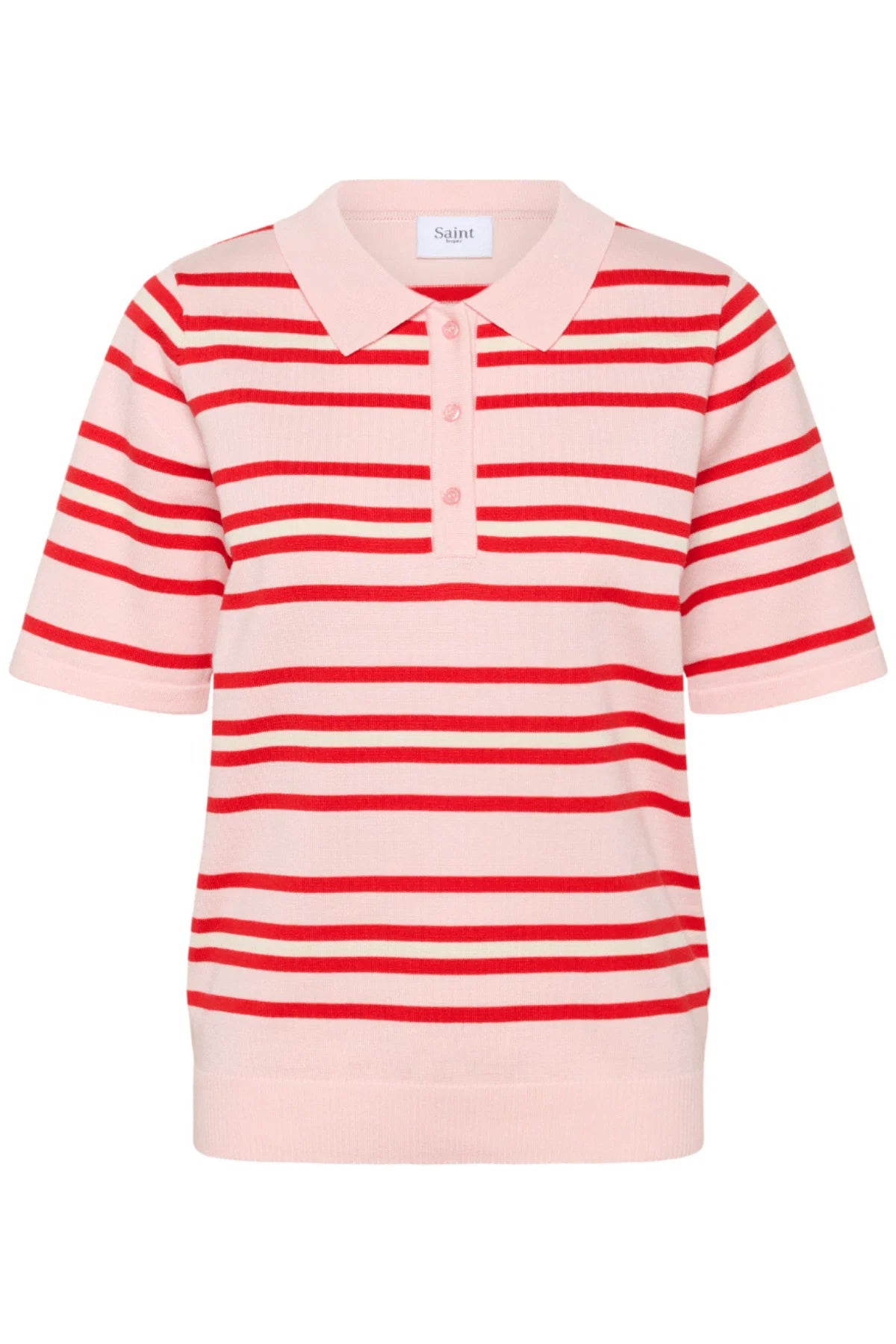 St Tropez Pila Polo Pullover | Chalk Pink Red