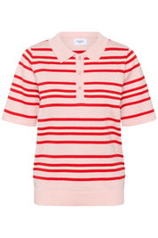 St Tropez Pila Polo Pullover | Chalk Pink Red
