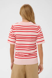 St Tropez Pila Polo Pullover | Chalk Pink Red