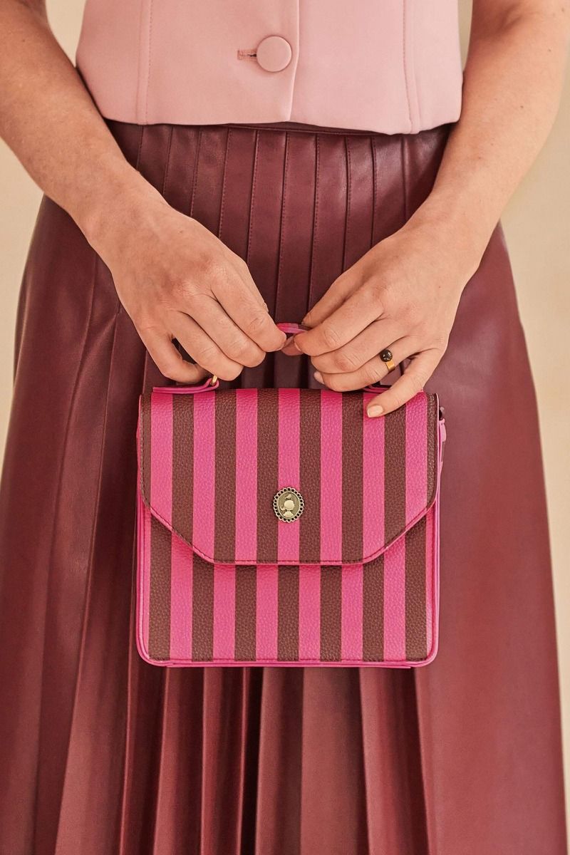 Pip Studio Frances Crossbody Bag | Pink Stripe