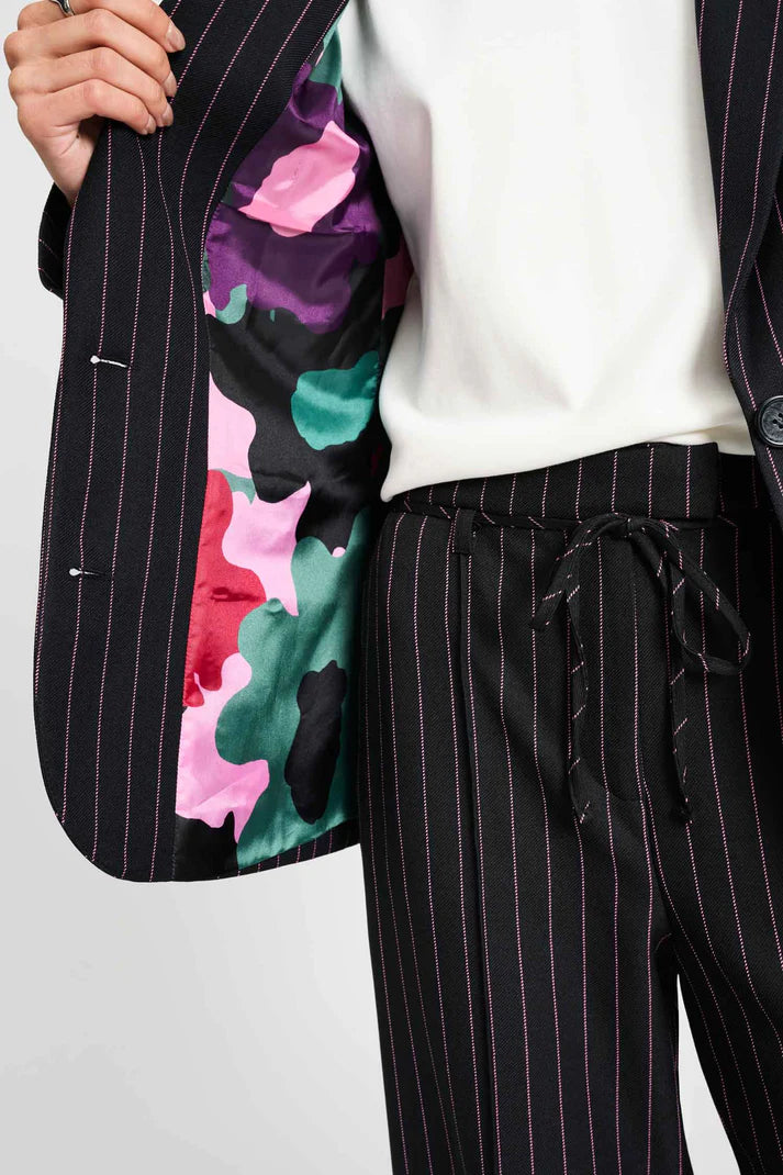 Pom Amsterdam Striped Blazer | Noir Striped