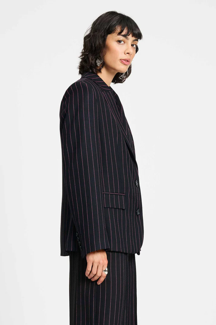 Pom Amsterdam Striped Blazer | Noir Striped
