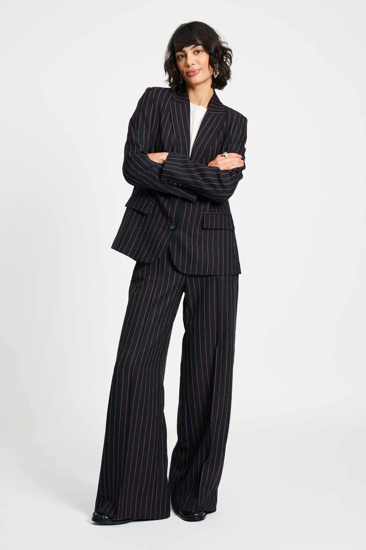 Pom Amsterdam Striped Blazer | Noir Striped