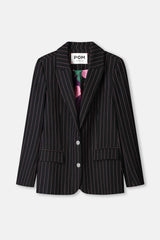 Pom Amsterdam Striped Blazer | Noir Striped