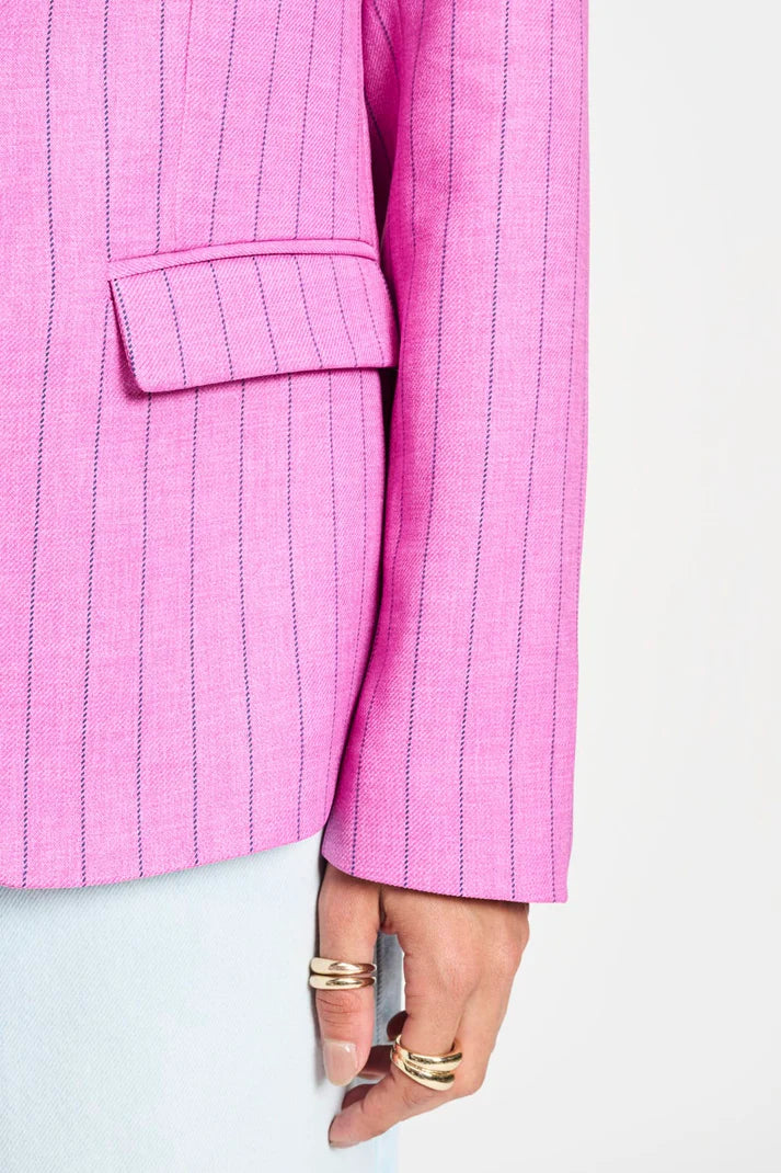 Pom Amsterdam Rose Doux Striped Blazer | Pink