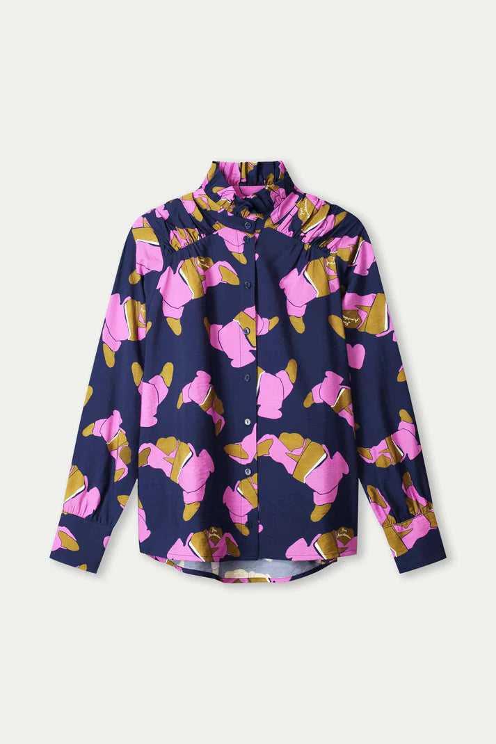 Pom Amsterdam Les Croissants Blouse | Pink