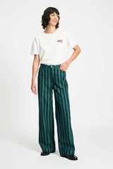 Pom Amsterdam Jeans Denim Striped | Green