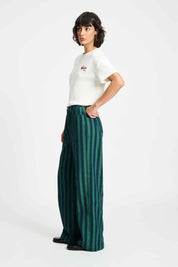 Pom Amsterdam Jeans Denim Striped | Green