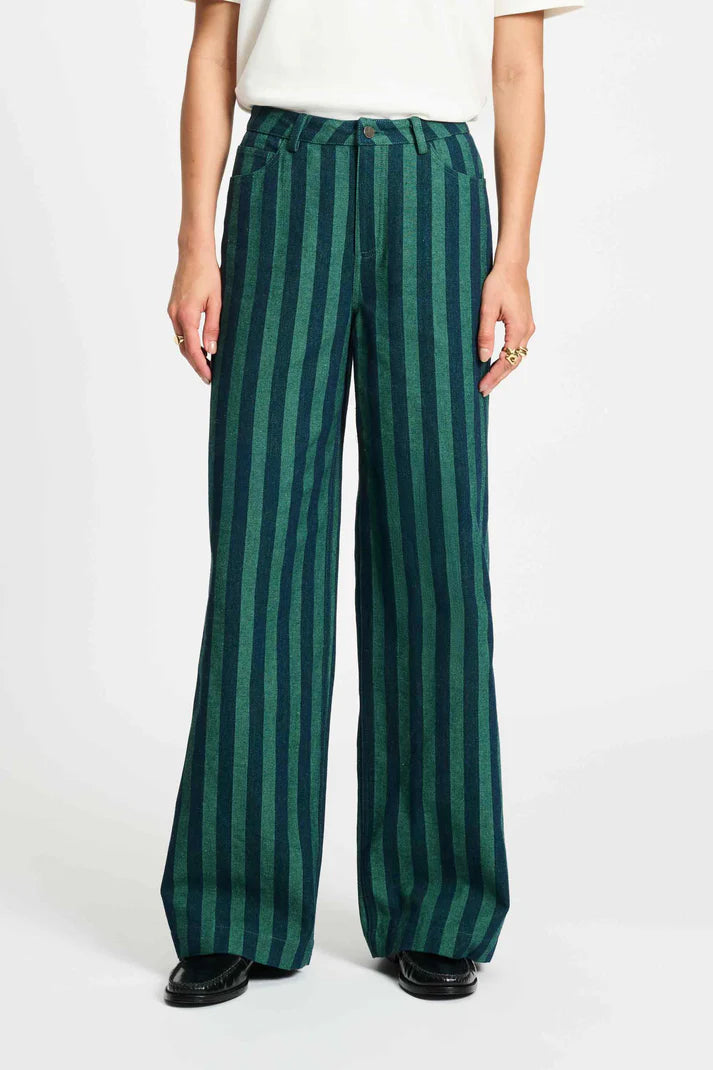 Pom Amsterdam Jeans Denim Striped | Green