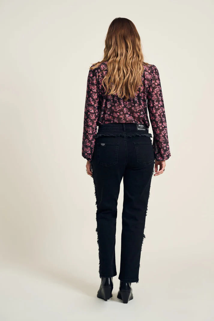 Pom Tapered Jean | Black Wash