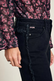 Pom Tapered Jean | Black Wash