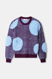 Pom Amsterdam Dots Plum Sweater | Plum