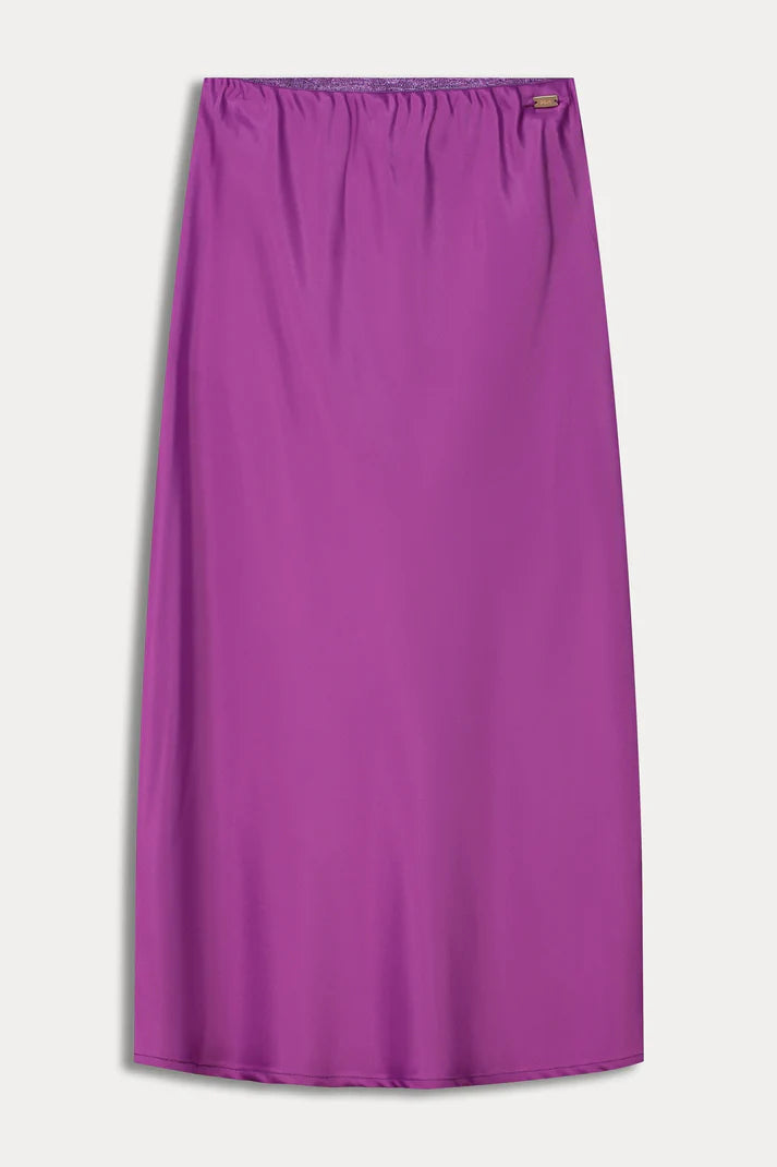 Pom Satin Skirt | Cactus Pink