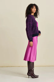 Pom Satin Skirt | Cactus Pink