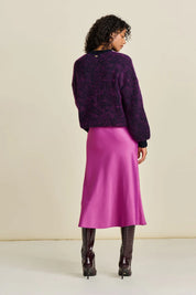 Pom Satin Skirt | Cactus Pink