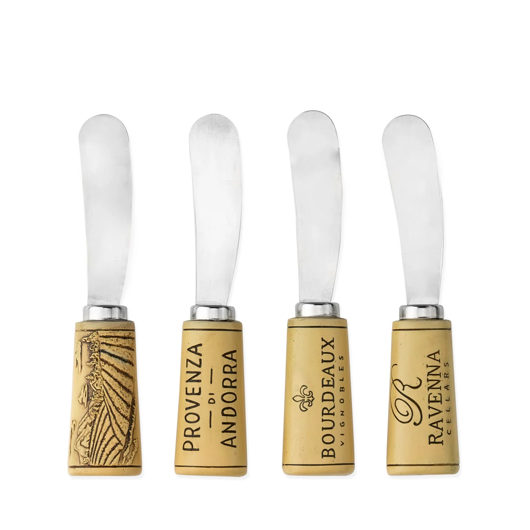 Twine Cork Handled Cheese Spreader | Set Of 4