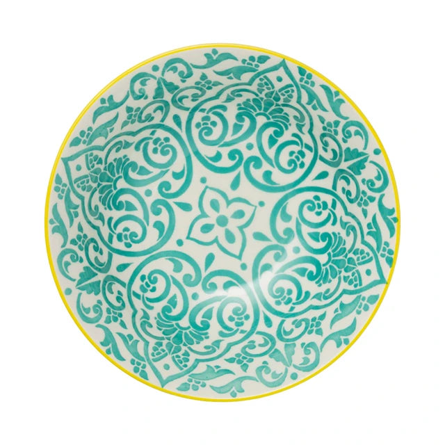 Mikasa Ramen Bowl 21cm | Yellow Blue Geometric
