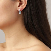 Dyrberg Kern Raquel Hoop Earrings | Crystal Silver