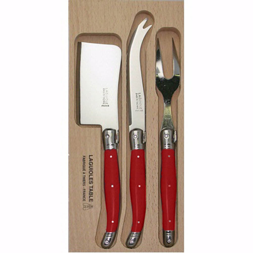 Verdier Cheese Knife Set | 3 Piece Red