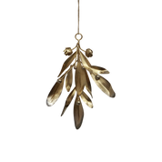 French Country Leaf Hanging Christmas Decoration | Gold
