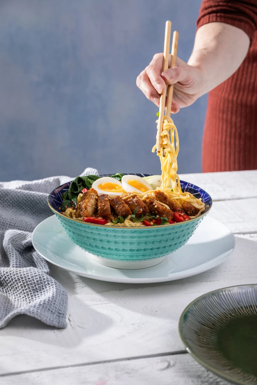 Mikasa Ramen Bowl 21cm | Indigo Chevron