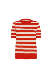 St Tropez Mila Stripe Pullover | Chalk Pink Red Multi Stripe