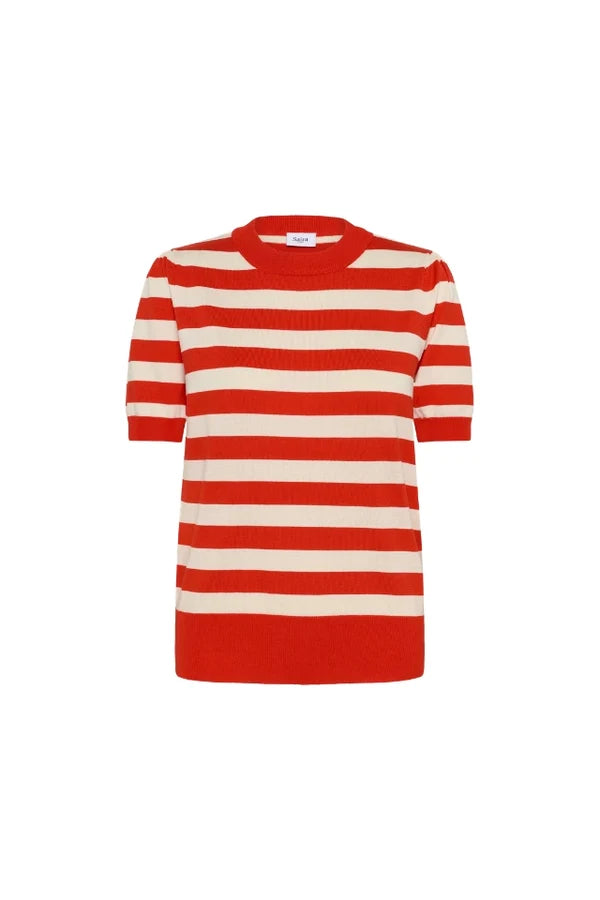 St Tropez Mila Stripe Pullover | Chalk Pink Red Multi Stripe