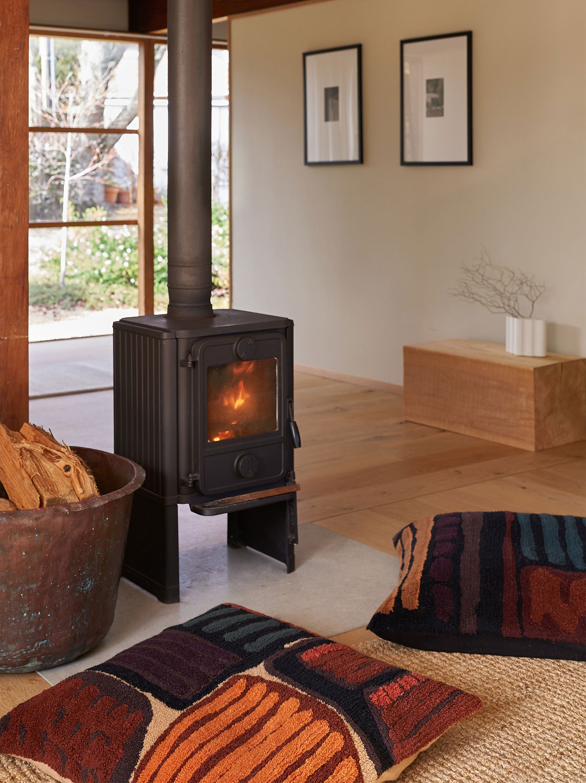 Citta Magnus Woollen Floor Cushion Cover | Multi