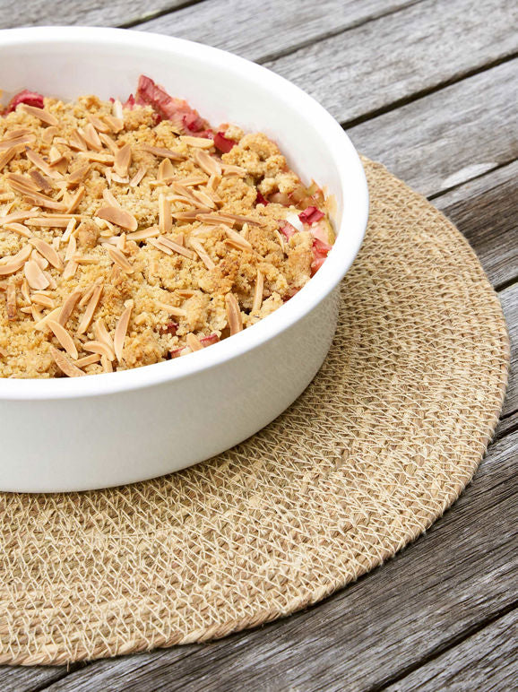 Citta Enamel Round Baking Tray | Medium White