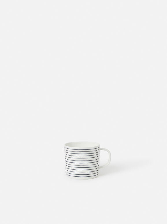 Citta Strip Coffee Cup | Navy White