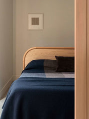 Citta Large Wool Blanket | Blue Black