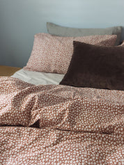Citta Forget Me Not Organic Cotton Duvet Cover | Toffee Nougat