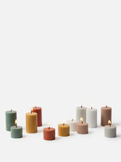 Citta Pillar Candle Small Set Of 4 | Honey