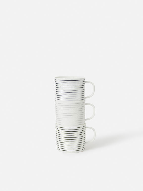 Citta Strip Coffee Cup | Navy White