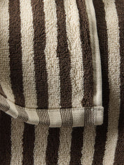 Citta Wide Stripe Cotton Hand Towel | Cocoa Bone
