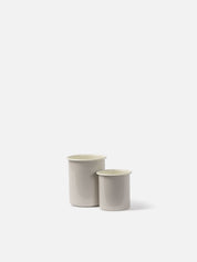Citta Enamel Utensil Holder | Light Grey Cream Large
