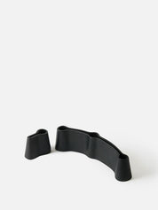 Citta Channel Single Candle Holder | Black