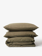 Citta Organic Cotton Linen Duvet Cover | King Size Inku
