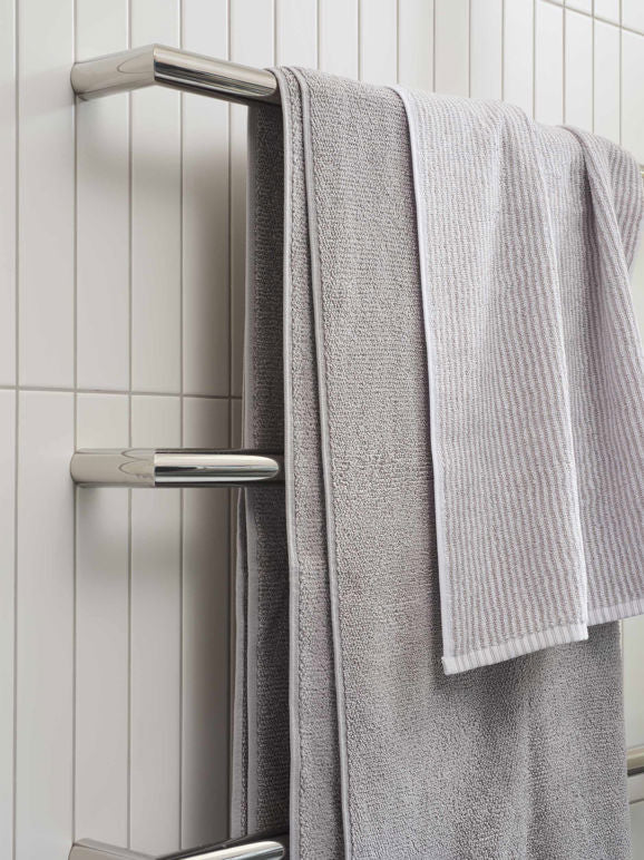 Citta Stripe Cotton Hand Towel | Hand Towel Grey White