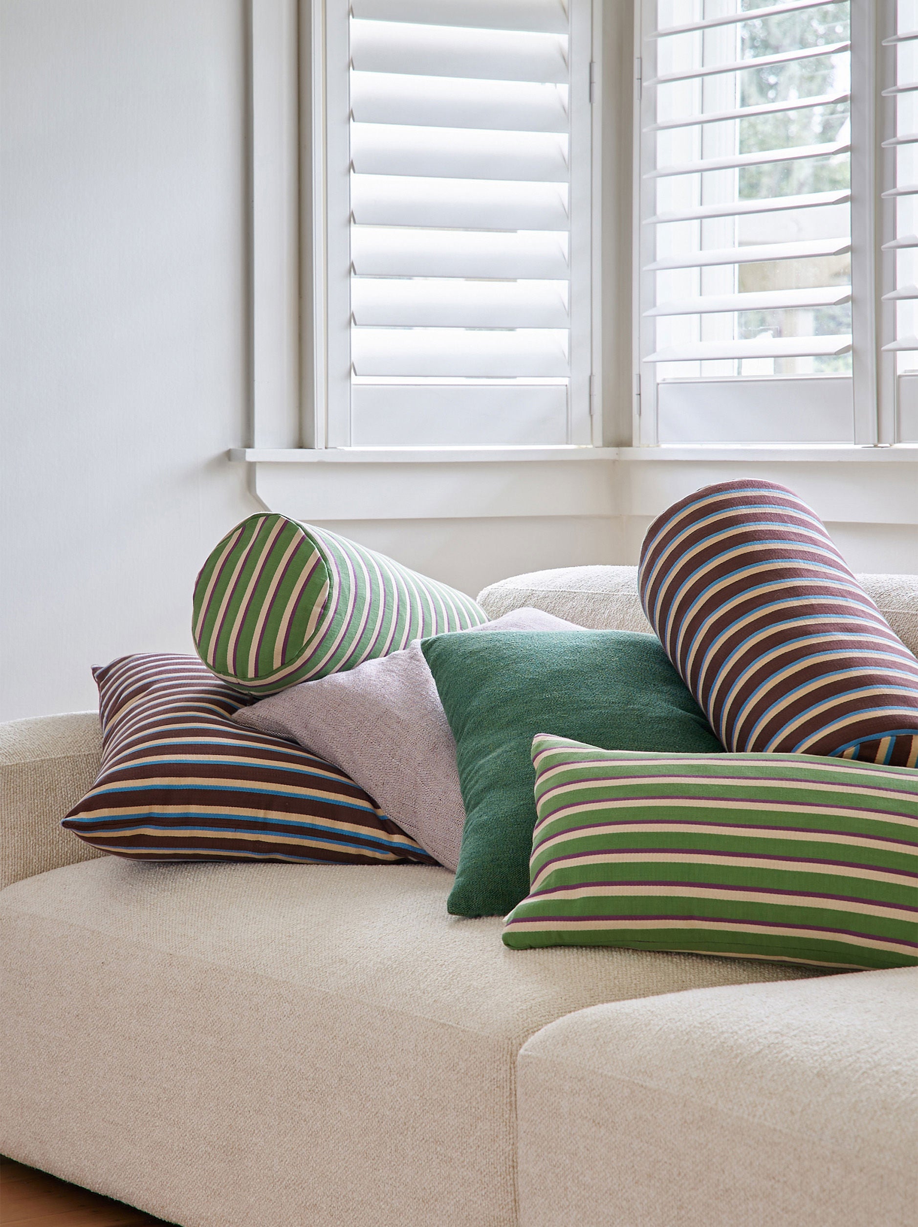 Citta Gene Bolster Cushion Cover | Mulberry Multi