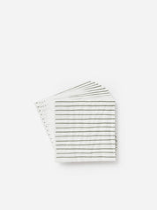 Citta Stripe Dinner Napkin Pack 20 White | Olive