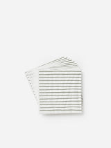 Citta Stripe Dinner Napkin Pack 20 White | Olive