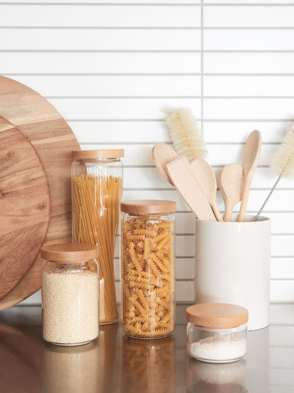 Citta Essentials Storage Jar Wooden Lid | 10x22