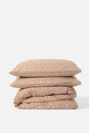 Citta Forget Me Not Organic Cotton Duvet Cover | Toffee Nougat