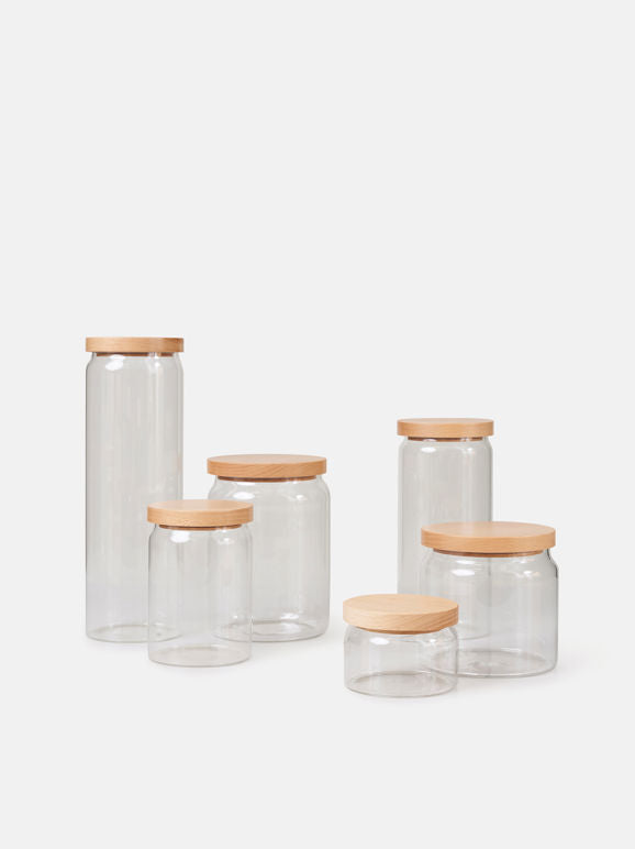 Citta Essentials Storage Jar Wooden Lid | 10x14.5