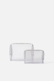 Citta Mesh Wash Bag | Grey Large