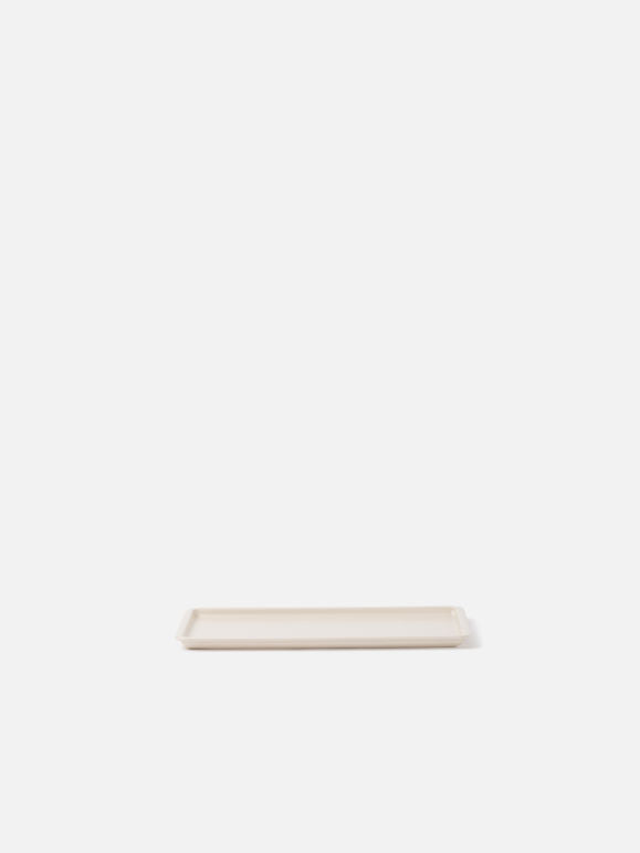 Citta Stoneware Tray | Matte Beige Medium