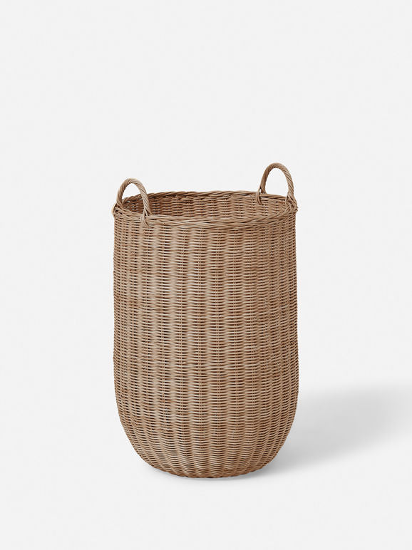 Citta Round Rattan Laundry Basket | Brown