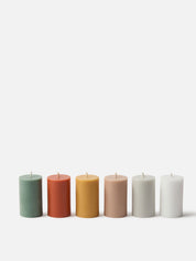 Citta Pillar Candle Set Of 4 | Medium Cool Grey