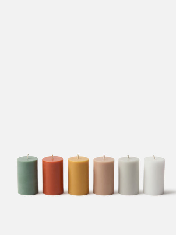 Citta Pillar Candle Set Of 4 | Medium Cool Grey
